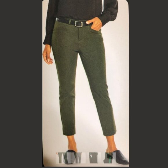 Banana Republic Pants - Banana Republic Ladie's Slim-Straight Cropped Pants, Olive Night, size 12